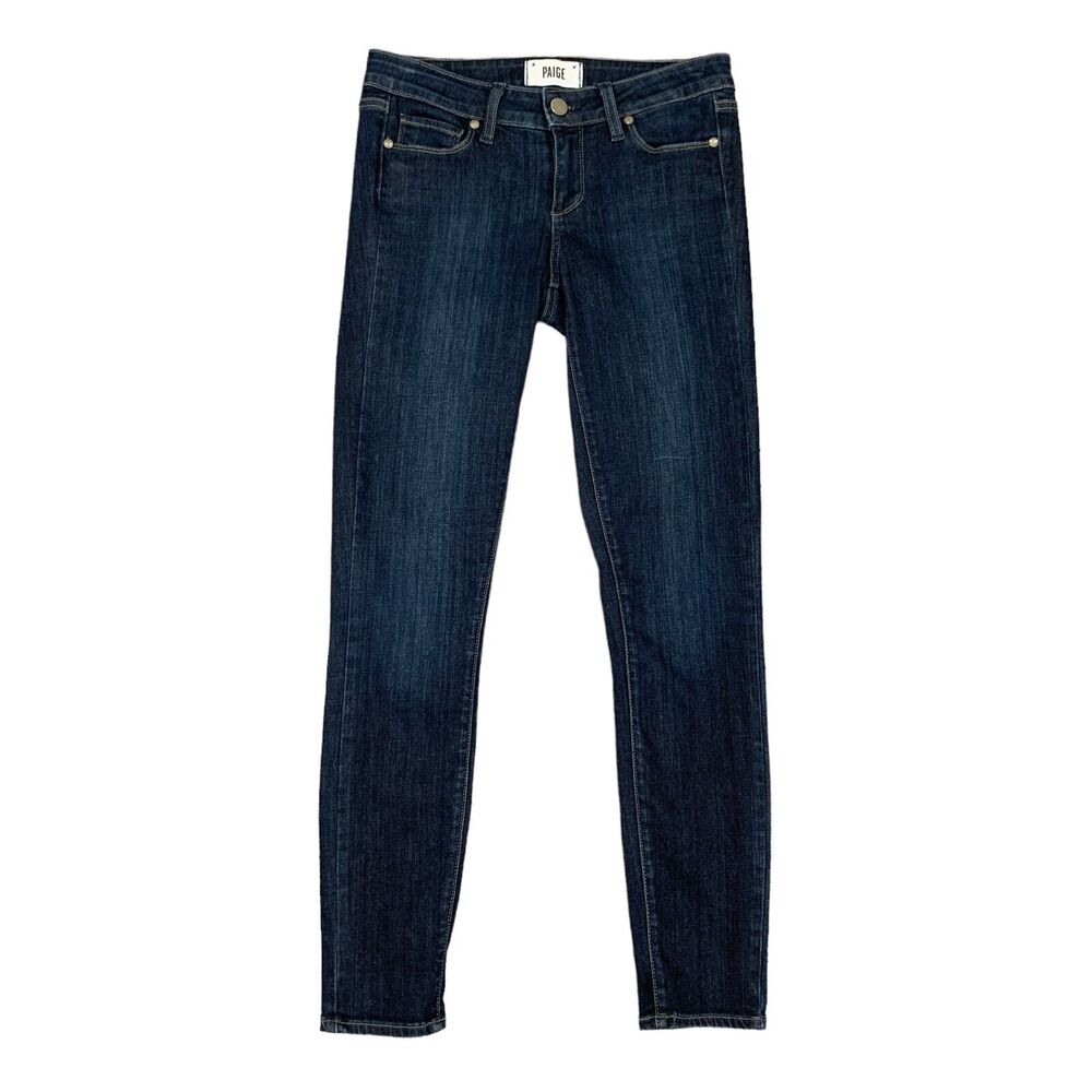 Paige Jean Womens 26 Trinity Wash Blue Cotton Stretch Denim Verdugo Ankle Skinny